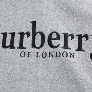 BURBERRY 博柏利 男士灰色混纺连帽套头衫 26961835 S