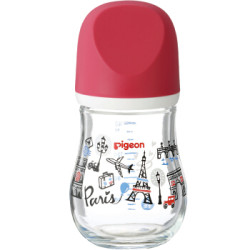 pigeon 贝亲 奶瓶 玻璃奶瓶 新生瓶 160ml(巴黎) 自然实感SS码奶嘴