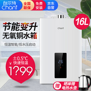 chant 创尔特 DS16 16升燃气热水器  （天然气）