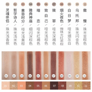 ZEESEA 星辰璀璨11色眼影盘 学生大地色人鱼南瓜哑光珠光闪懒人初学者少女系大理石姿色赠刷 柏拉图幻想#01 6971555163882