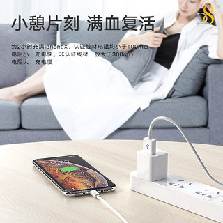 D8 苹果MFi认证数据线 (白色、1m、苹果Lightning、USB 2.0、MFi认证)