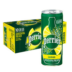 Perrier 巴黎水 天然气泡矿泉水 柠檬味 250ml*30罐