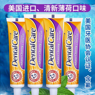 ARM&HAMMER 艾禾美 小苏打牙膏美国原装进口家庭必备【效期至2020年3月】新老包装随机发 专业呵护牙膏178g*4支+苏打粉一盒 KYAHM00001