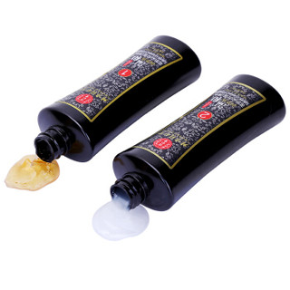 北京同仁堂 Tongrentang Chinese Medicine 植物染发剂黑色 白发变黑发 自然黑染发膏 清水黑发焗油膏一梳黑不黑头皮不伤发一洗黑洗发水 自然黑一盒装（90ml*2）  TTF001
