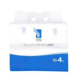 日本ITO洗脸巾 干湿两用一次性洁面巾 盒装替换装25片*4包 *9件