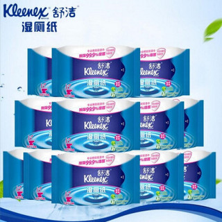 Kleenex 舒洁 湿厕纸40片*12包清洁可冲马桶便携共480片