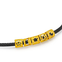 CHOW TAI FOOK 周大福 大版日月星云电 足金黄金转运珠/吊坠(工费:168计价) 足金 约3.90g F217480