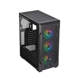 USCORSAIR 美商海盗船 220T RGB ATX机箱 半侧头 黑色