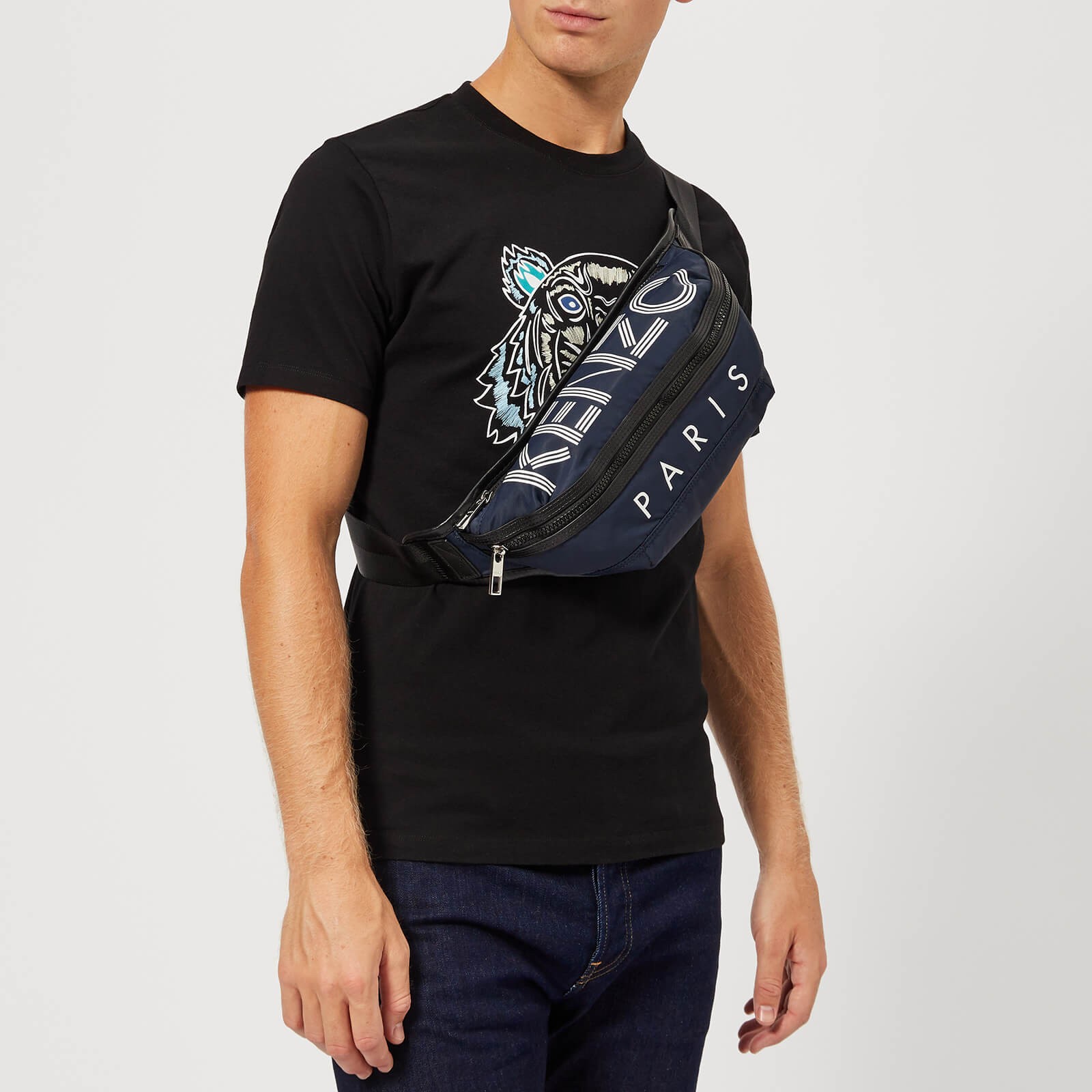 银联专享kenzo高田贤三sportlogo男款休闲挎包