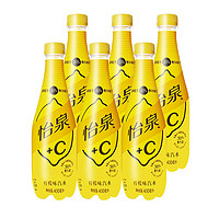 可口可乐 怡泉+C柠檬味汽水 400ml*6瓶 柠檬味碳酸饮料