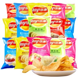 乐事薯片零食大礼包小吃休闲食品混合装多口味薯条小包装散装一箱