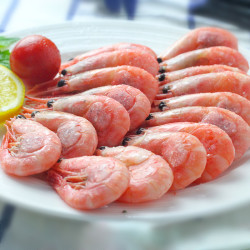 宝宝辅食 野生北极甜虾 海虾海鲜刺身冰虾类带籽新鲜即食大元宝虾