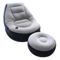 移动端：INTEX 充气沙发休闲充气沙发床单人阳台午休椅可折叠躺椅床 送电泵 68564
