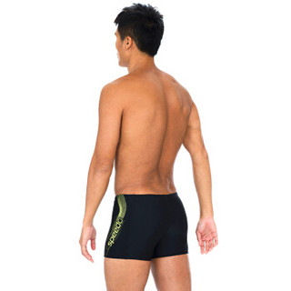 SPEEDO 速比涛 男士男子平角泳裤抗氯大码温泉休闲训练健身贴合游泳裤 鲜黄色 32码170S腰围80cm        61220113 (鲜黄色、32码、锦纶、分体)