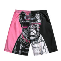 速浪 沙滩裤男情侣套装游泳裤女速干度假温泉裤三亚旅游宽松大码泳裤时尚潮流短裤 双重身份狗【男士内衬款】 XL S19SP190ML01 (双重身份狗、 XL、聚酯纤维、分体)