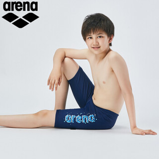 arena 阿瑞娜 儿童五分泳裤 新款男孩儿男童及膝游泳裤 舒适速干训练温泉游泳健身-160           CJS9202MJ (160、锦纶、分体)