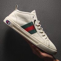 皓顿（HAUT TON）休闲男鞋头层牛皮运动小白鞋男时尚百搭平底板鞋 9391XB066 米白色 41码