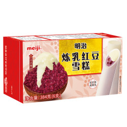 明治 炼乳红豆雪糕 6支 384g