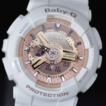 casio 卡西欧 手表 baby-g系列双显潮流运动防水女表 ba-110-7a1