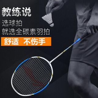 LI-NING 李宁 羽毛球拍对拍全碳素超轻专业单双拍套装（已穿线） 买一支送一支（2支都是全碳素）