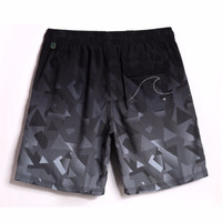 GAILANG 盖浪 沙滩裤男速干宽松五分情侣度假薄短裤温泉裤游泳平角泳裤 渐变灰(男) XL GMA902-1 ( 渐变灰、 XL、聚酯纤维、分体)