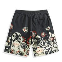 速浪 速浪沙滩裤男士印花速干海边度假短裤温泉大码宽松泳裤 面具之夜 L S19SP099ML01 ( L、聚酯纤维、分体)