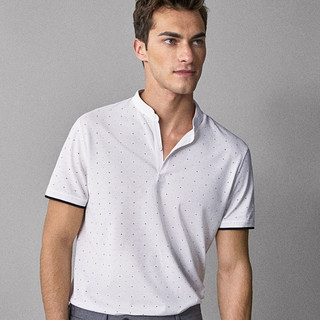 Massimo Dutti 00748351250 男士印花棉质POLO衫