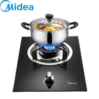 美的（Midea）燃气灶 钢化玻璃面板 多重安全防护 一级能效 4.5KW 单眼灶 JZT-Q13（天然）