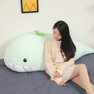 萌糯糯 可爱创意超大号鲸鱼 绿色 1米