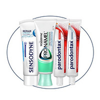 SENSODYNE 舒适达+益周适 多效护理牙膏 4支装（抗敏+护齿健+经典款+美白） *2件