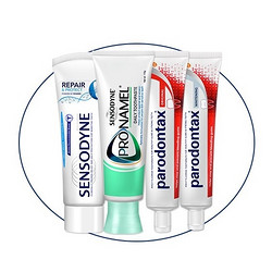 SENSODYNE 舒适达+益周适 多效护理牙膏 4支装（抗敏+护齿健+经典款+美白） *2件