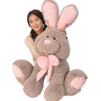 COSTCO 好市多 兔子公仔大耳兔大号毛绒玩具玩偶1.2米 灰色