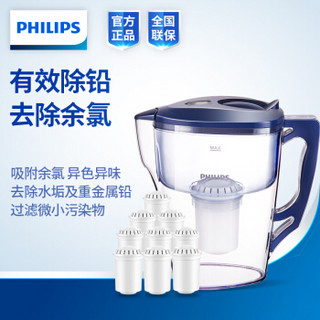 PHILIPS 飞利浦 WP2807  过滤净水器 家用净水壶 滤水壶  白色