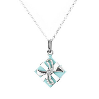 Tiffany&Co. 蒂芙尼 蓝色礼物盒银饰吊坠 26524946