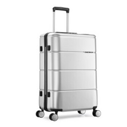 Samsonite/新秀丽拉杆箱19新品 商务行李箱男万向轮旅行箱女 静音登机箱大容量密码箱TU2 银色 25英寸