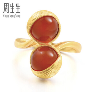 Chowsangsang 周生生 Chow Sang Sang 周生生 黄金戒指足金g* 系列玛瑙戒指  女款 86127R   15圈