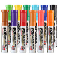 晨光(M&G)12mm/12色POP唛克笔M07套装海报广告画笔彩色马克笔涂鸦笔 12支/盒APMV0202
