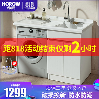 HOROW 希箭 平行盆双门百搭洗衣柜 120cm