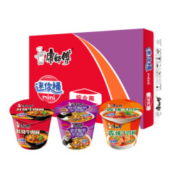 康师傅 mini桶面 红烧牛肉6桶+香辣牛肉4桶+酸菜牛肉2桶 共12桶 *2件