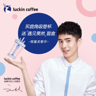  Coffee  瑞幸咖啡 luckin coffee  coffee咖啡 鹿角随行吸管杯 (蓝色、500ml )