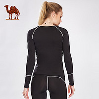 CAMEL/骆驼健身男女款套装 运动跑步舒适休闲针织两件套女长袖时尚套装
