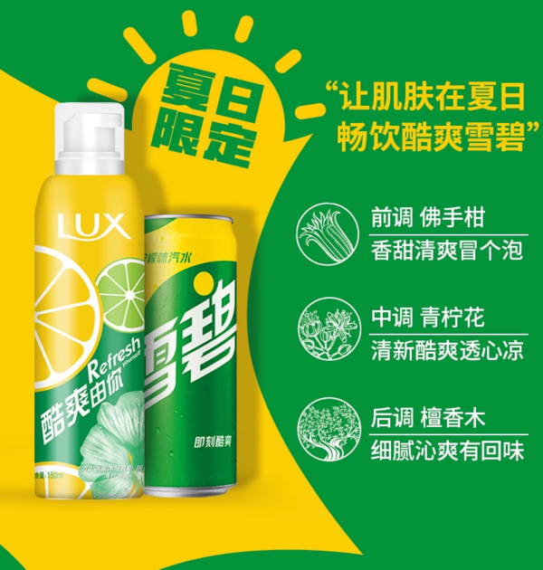 我酸我自己——LUX 力士 雪碧碳酸慕斯沐浴露 限量装 150ml+限量毛巾+雪碧新装