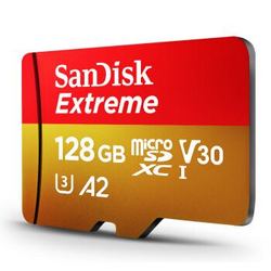 23日0点！124元，SanDisk 闪迪 Exreme 存储卡 128G microSD