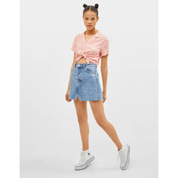 Bershka 巴适卡 00981513638 女士V领短袖衬衫