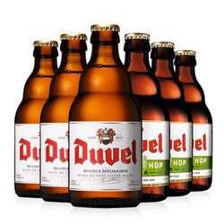 Duvel 督威 DuveL）比利时 原瓶进口 精酿 黄金*3/三花*3啤酒 组合装 330ml*6瓶