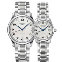 LONGINES 浪琴 名匠系列  L2.628/128.4.78.6 情侣石英手表 38.5mm/25.5mm 白色 银色 精钢