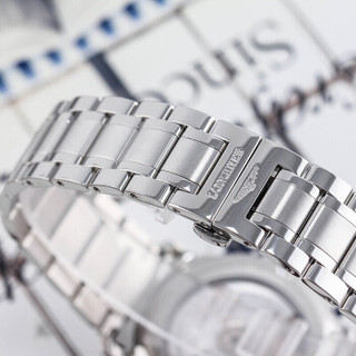 LONGINES 浪琴 名匠系列  L2.628/128.4.78.6 情侣石英手表 38.5mm/25.5mm 白色 银色 精钢