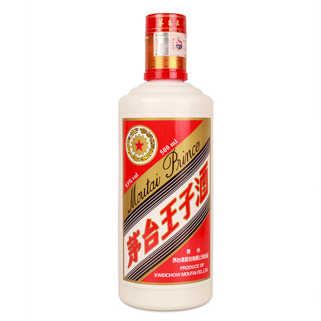 MOUTAI 茅台茅台王子酒53%vol 酱香型白酒500ml*6瓶整箱装【报价价格