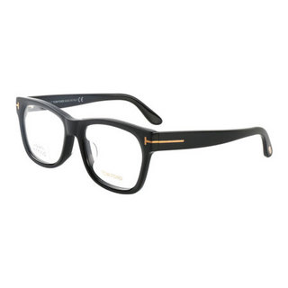 TOM FORD 汤姆福特 中性款黑色镜框黑色镜腿板材全框光学眼镜架眼镜框 TF5468 F 002 55MM