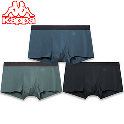 Kappa 卡帕 KP9K10 夏季冰丝男士平角内裤 3条+KP8W14 男士休闲运动袜 3双装